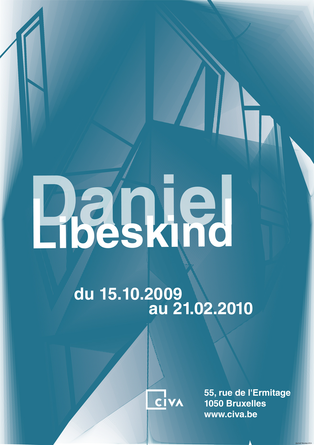 Affiche Daniel Libeskind, nicolas dechef, Infographiste et photographe à Charleroi et Namur