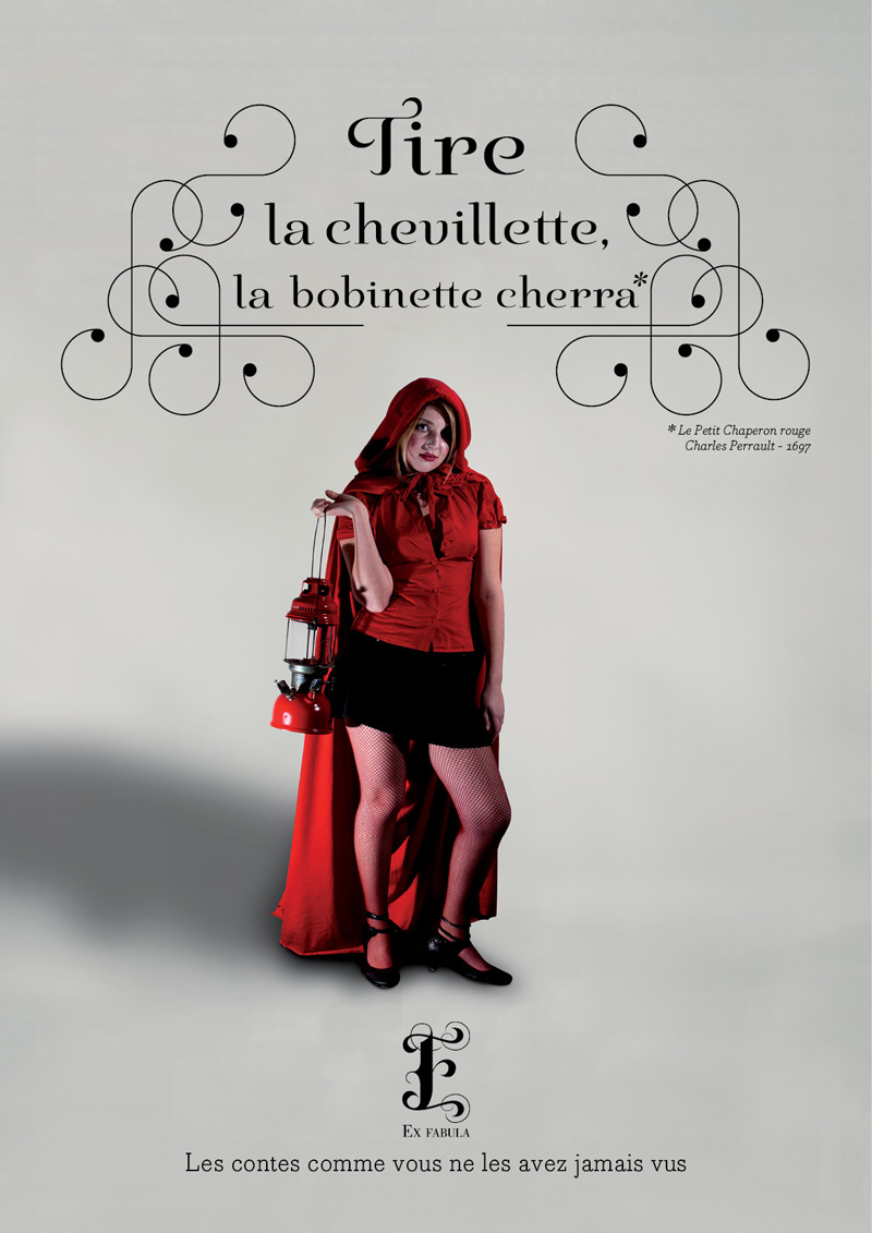 Affiche du conte Le Petit Chaperon rouge, nicolas dechef, Infographiste et photographe à Charleroi et Namur