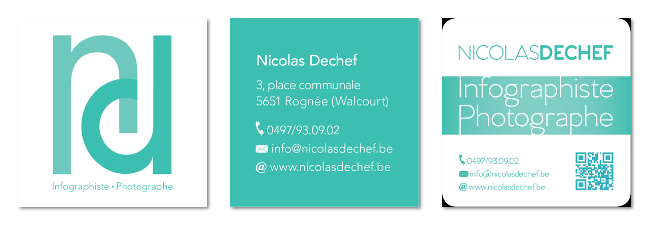 recherche carte de visite 03, nicolas dechef, infographiste & photographe, Charleroi & Namur (Walcourt)